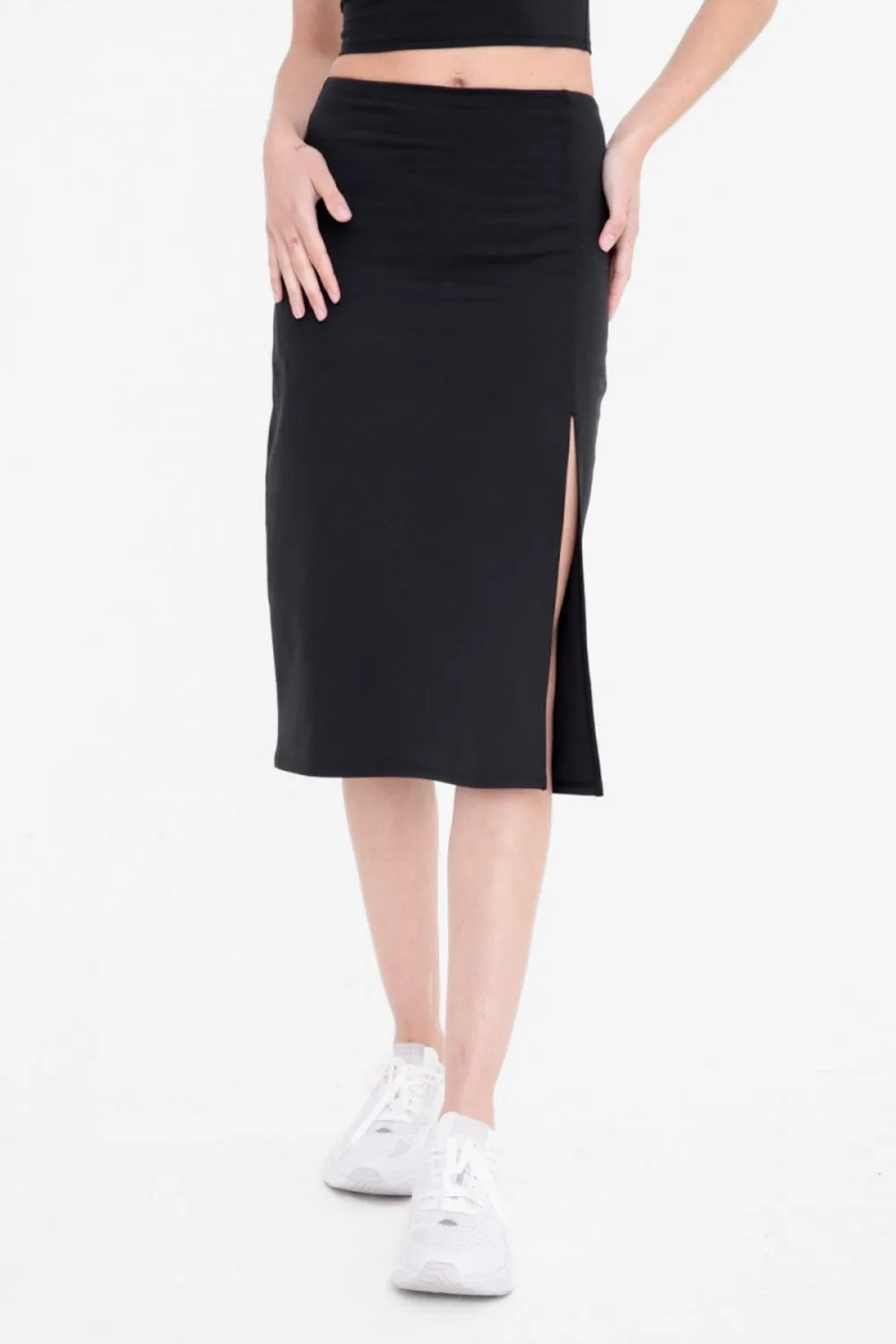 Side Slit Midi Skirt