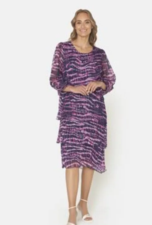 Signature  abstract print layered Dresses