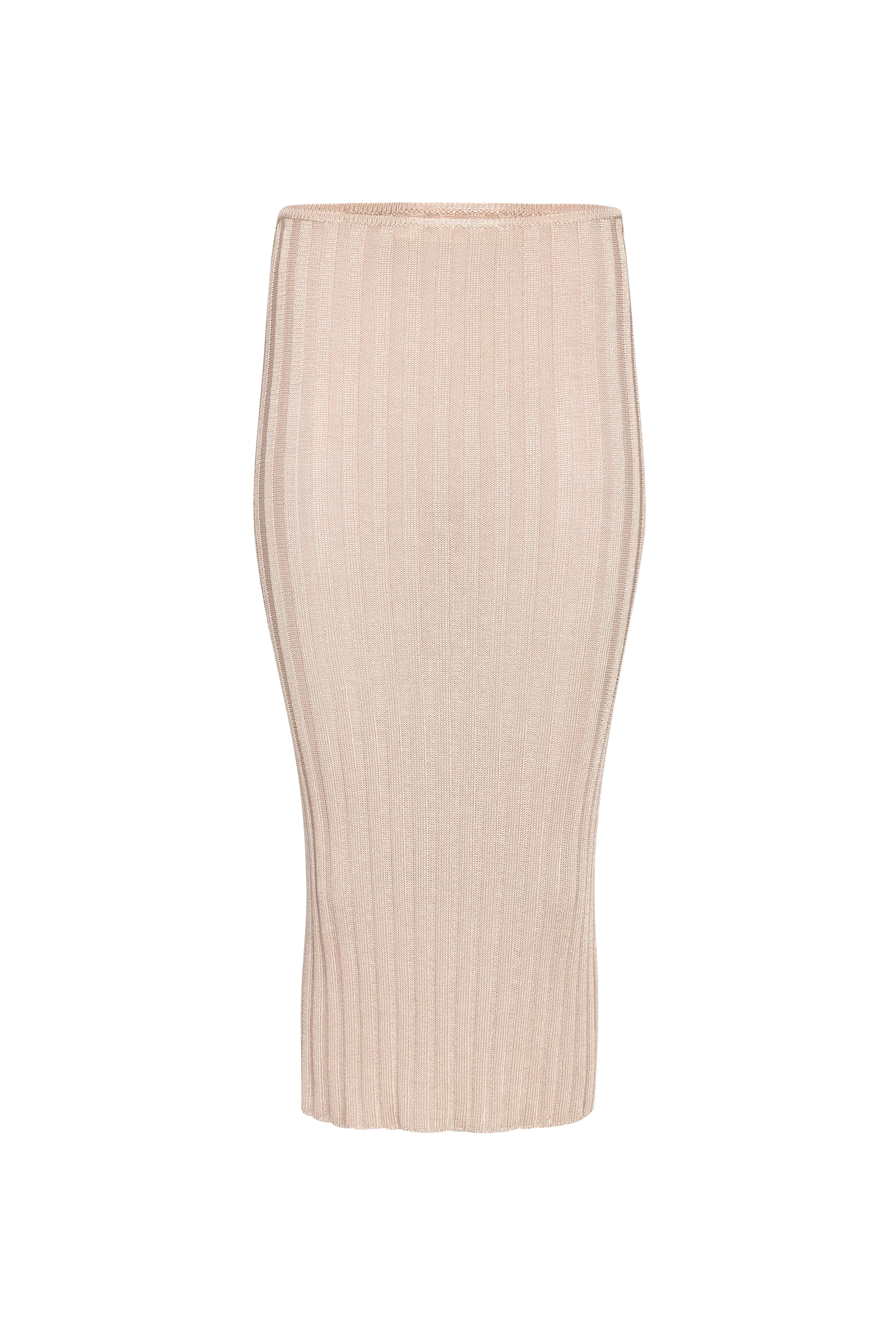 Slinky Rib Knit Midi Skirt