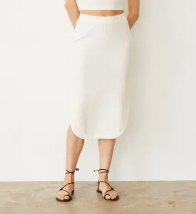 Terry Cloth Midi Skirt