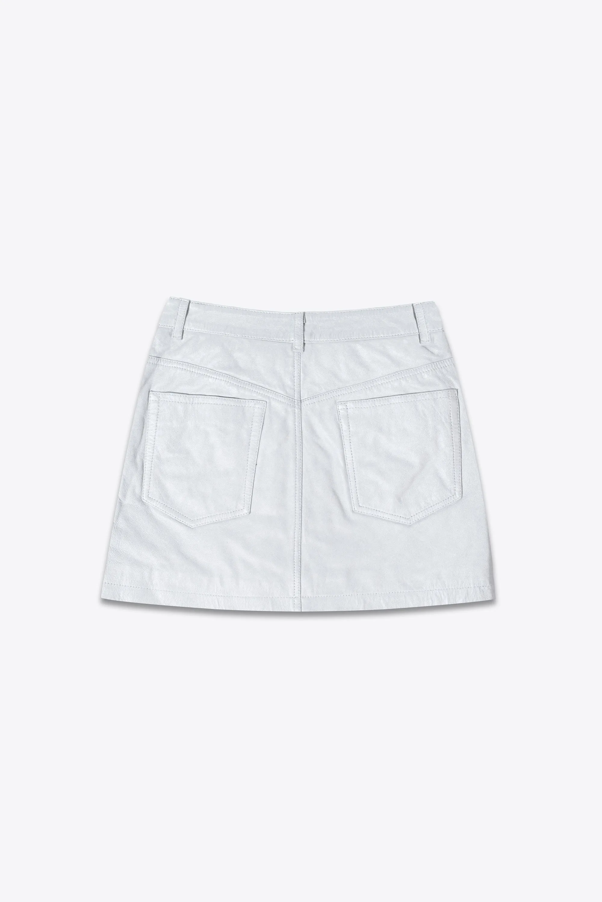 The Ultra Mini Skirt | Pearl Leather