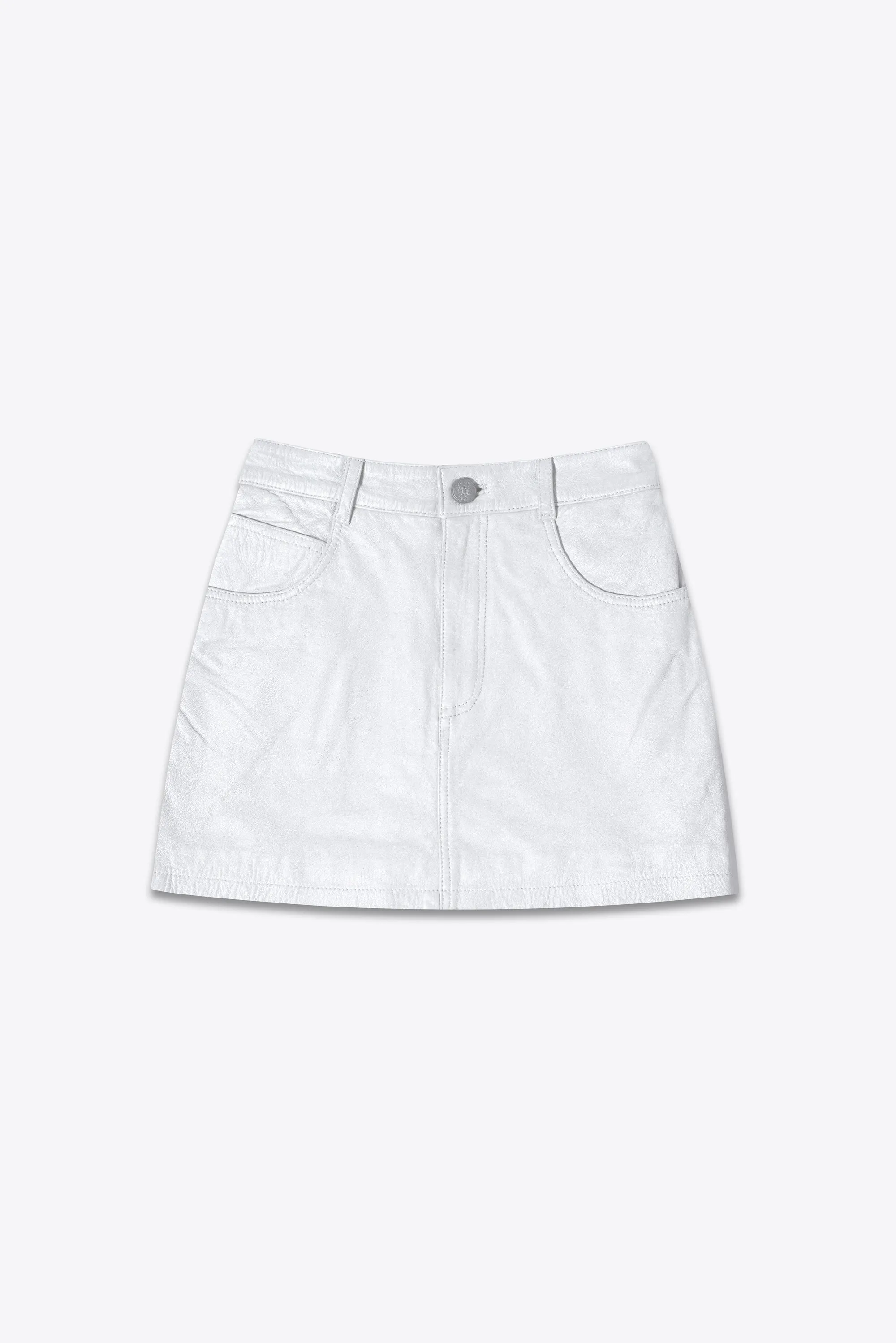 The Ultra Mini Skirt | Pearl Leather