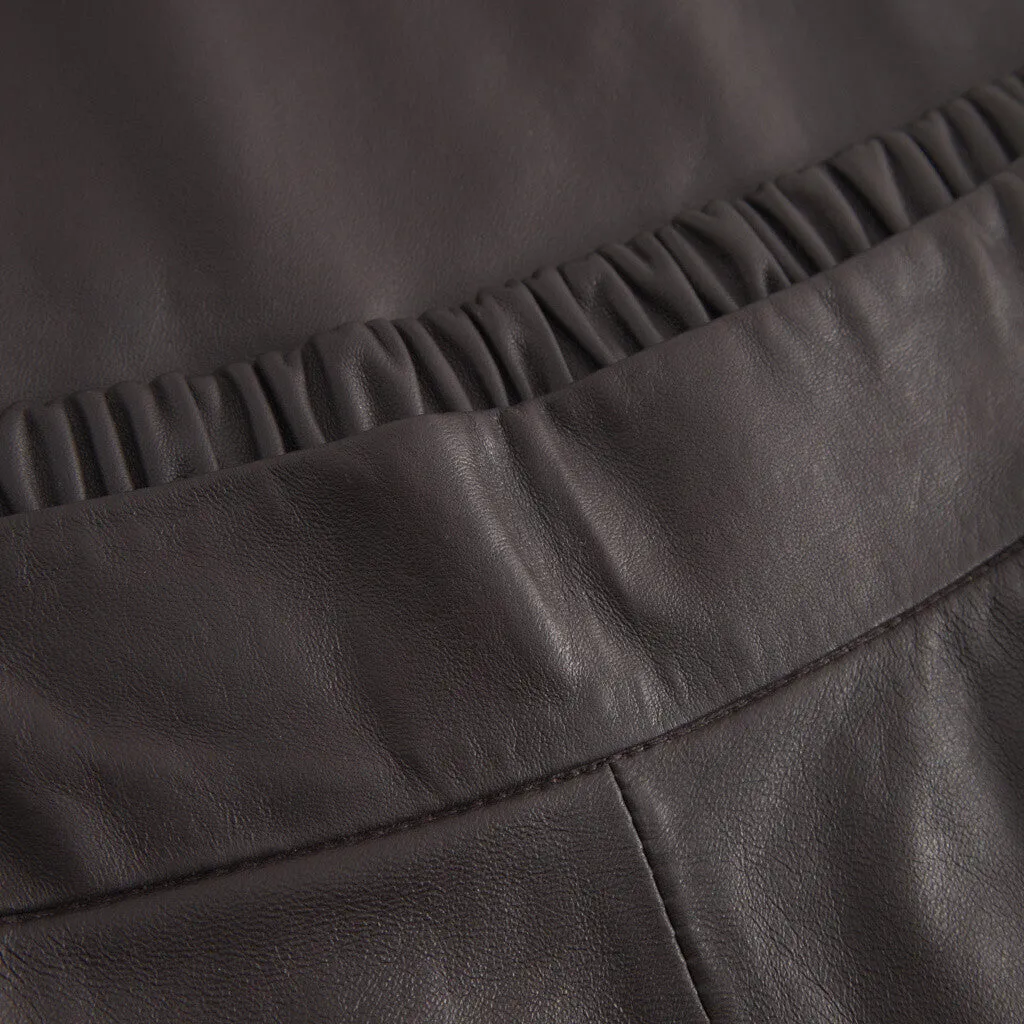 Timeless Dacy leather skirt / 51150 - Chocolate