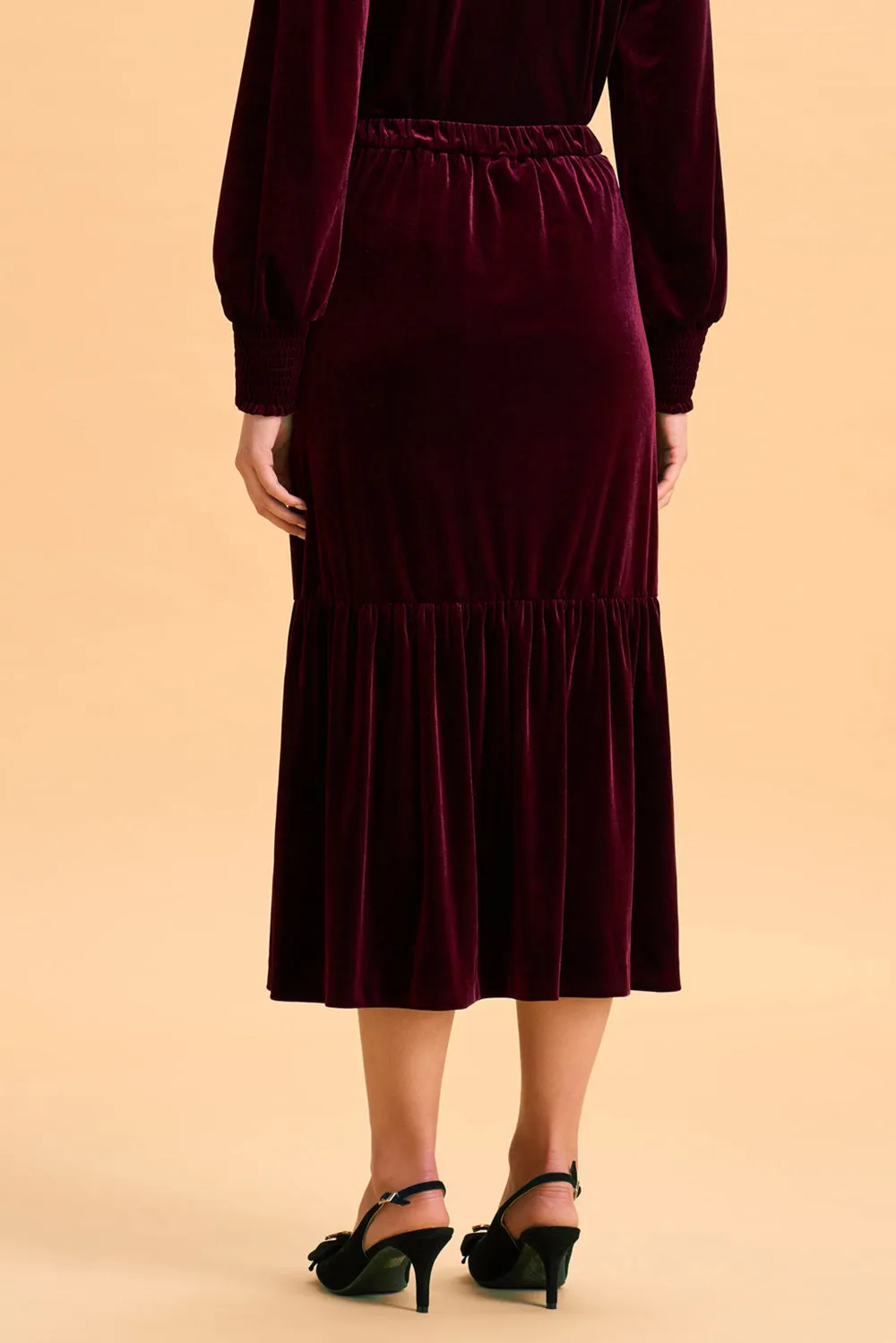 Velvet Midi Skirt