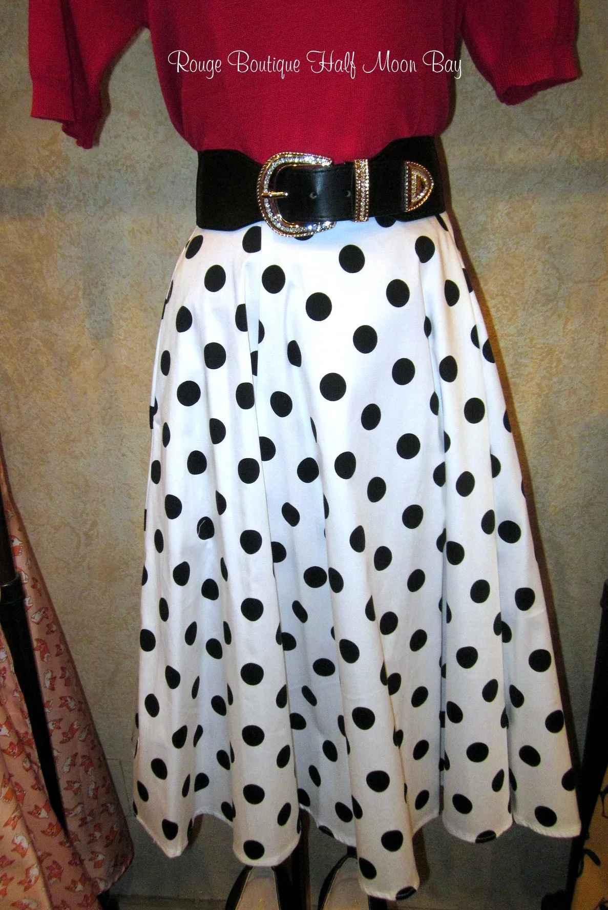 White polka dot Skirt